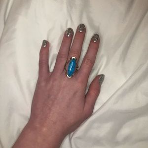 Gold and turquoise ring